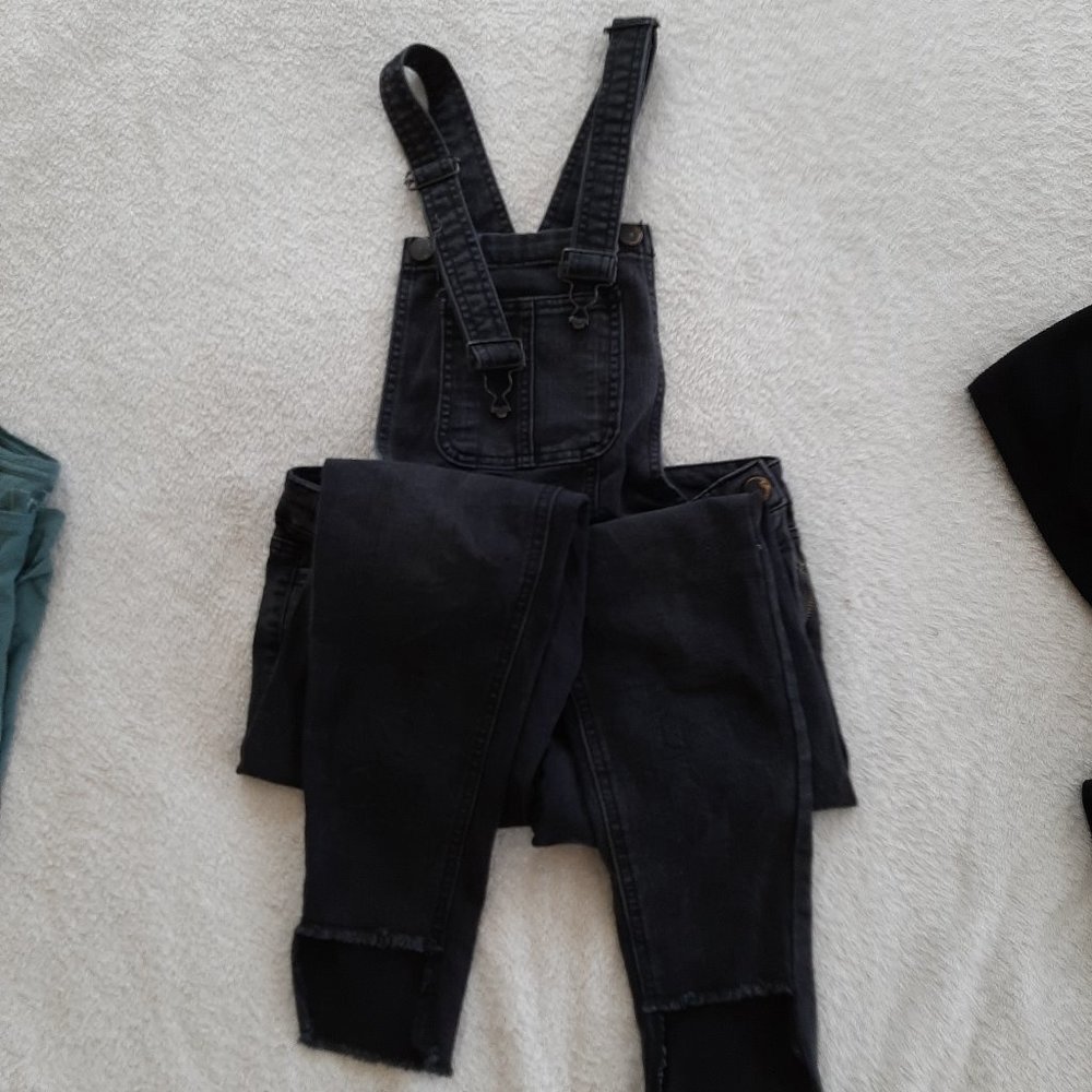 Dollhouse Black Jean Overalls